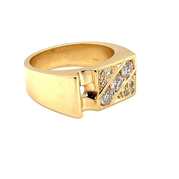 Men's or Women's 18K Yellow Gold Diamond Ring (0.76 ctw) - Picture 2 of 5